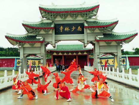 shaolin in front of temple