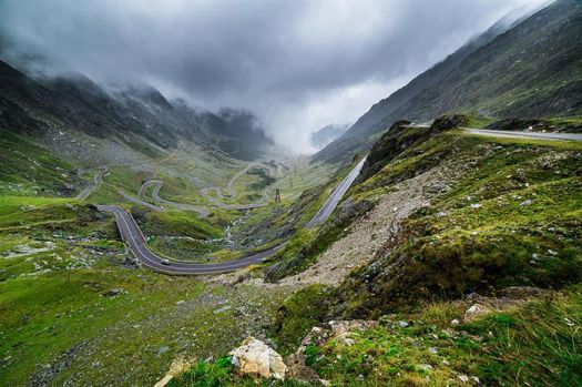 'Winding Transfagarasan Roads, Romania'..