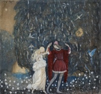 Lena dances with the knight by John Bauer