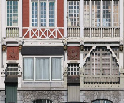 Details of characteristic buildings in Ghent