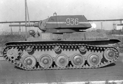 WW2 Soviet T-80 Light Tank WW2