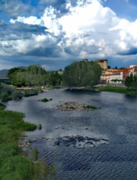 River landscape with castle