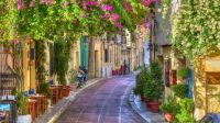 a side street in Athens, Greece