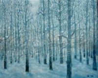 Canadian flurries-16x20-Acrylic by Steve Paraskevas