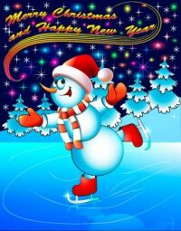 Skating Snowman