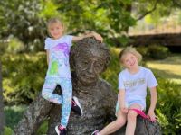Girls with Einstein.