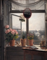 Martinus Rørbye - (Danish, 1803 - 1848) - View from the Artist's Window, 1825. / Resize from 12 to 525 pieces.