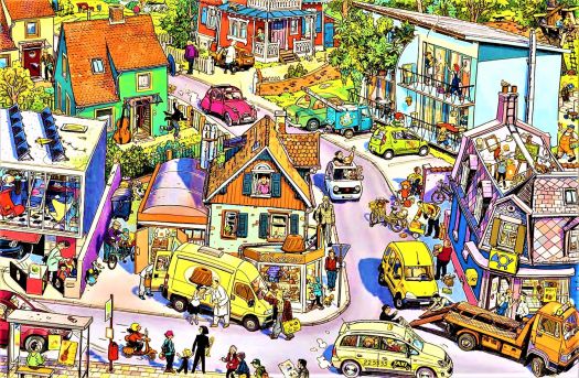 Jigsaw Puzzle | A Busy Place Full of Busy People | 600 pieces | Jigidi