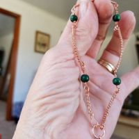 malachite ankle bracelet