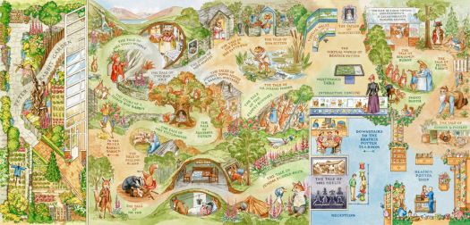 Map of the World of Beatrix Potter