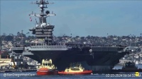 USS Carl Vinson Homecoming... 3 Tugs Assisting