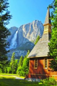 Yosemite Chapel and Falls...