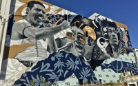 Freddie image on Tampa building in Florida