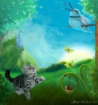 Kitten in Enchanted Land by Jane Eden
