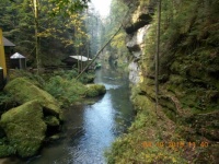 Řeka Kamenice, Hřensko, Česká republika