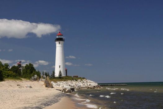 Crisp Point Lighthouse, Lake Superior, Michigan, USA