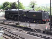 9F..92212.Having a break from duty,s ..on shed at ropley.the mid hants railway.2011