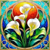 Lilies, resizable 9 to 600 pieces