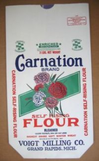 old carnation flour bag