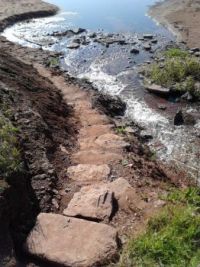 Stone path to Cape Wolfe Beach, PEI