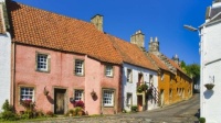 Coloured houses of Dunfermline, Fife, Scotland, UK