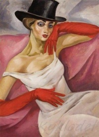 Boris Grigoriev Artwork  -  'The Lady in the Hat'
