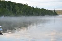 mist on the lake