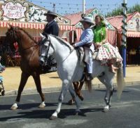 Family on horseback, Sevilla Feria 1