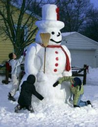 a huge snowman