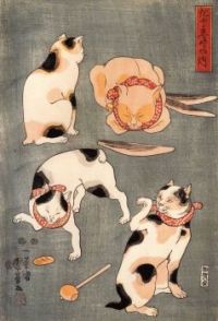 Kuniyoshi Utagawa: Four Cats