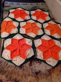 orange hexagon afghan
