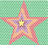 pixelated star