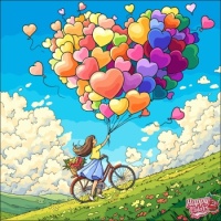 Balloon Hearts Girl