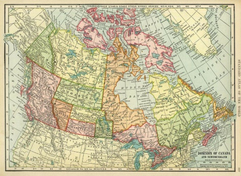 Map - Dominion of Canada and Newfoundland 1910
