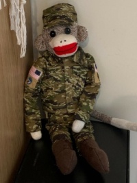 Sock monkey for my Army vet friend