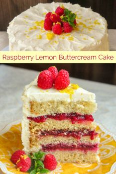 Raspberry Lemon Buttercream Cake 3