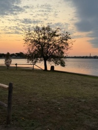 End of day on Delaware River in NJ