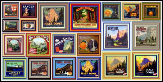 This week's Theme - National and State Parks - On Vintage Fruit Crate Labels