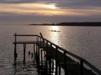 Solnedgang ved Faaborg fjord.