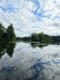 Lake with clouds