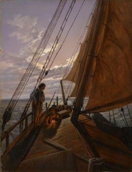 Carl Gustav Carus--Boatmen on the Hoher See