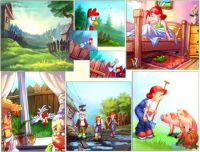 Láminas de cuentos_Cuidando la granja
