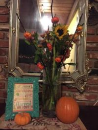 Fall Flowers and Pumpkins