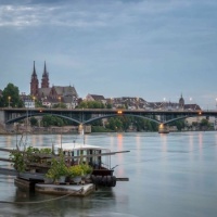 Bridge over the River Rhine at Basel, Switzerland.