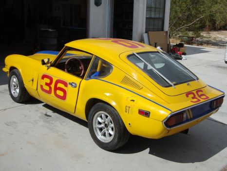 A very nicely prepared racing Triumph GT6..