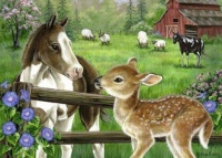 Horse Deer Sheep Barn from Dogs, Cats & Horses FB