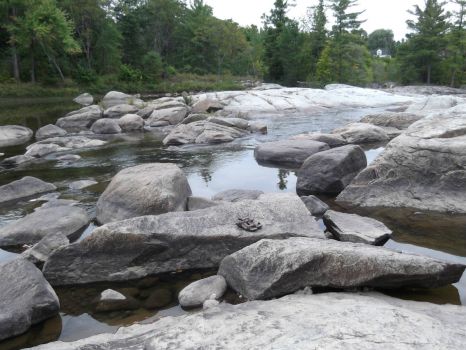 Rocks in the Ausable River