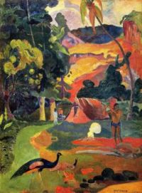Landscape with Peacocks by Paul Gauguin