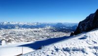 Výhled z Dachsteinu. Rakousko. Austria.