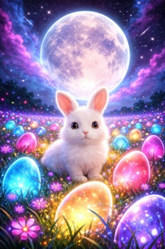 Solve Neon Easter eggs jigsaw puzzle online with 35 pieces